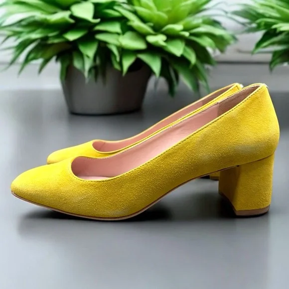 KATE SPADE NEW YORK Kylah Slip-On Pumps - Mustard Suede - Size 9 M - Picture 2 of 10